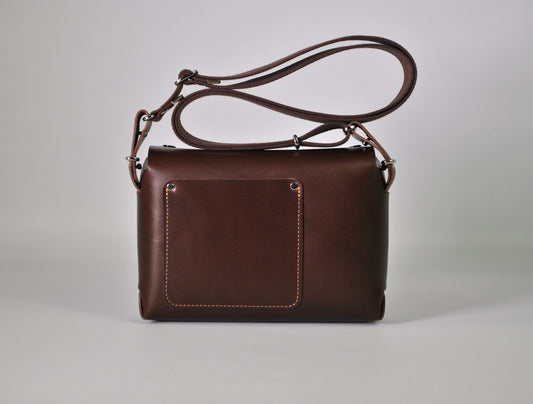 Chestnut Leather Crossbody Bag Casual Everyday Carry