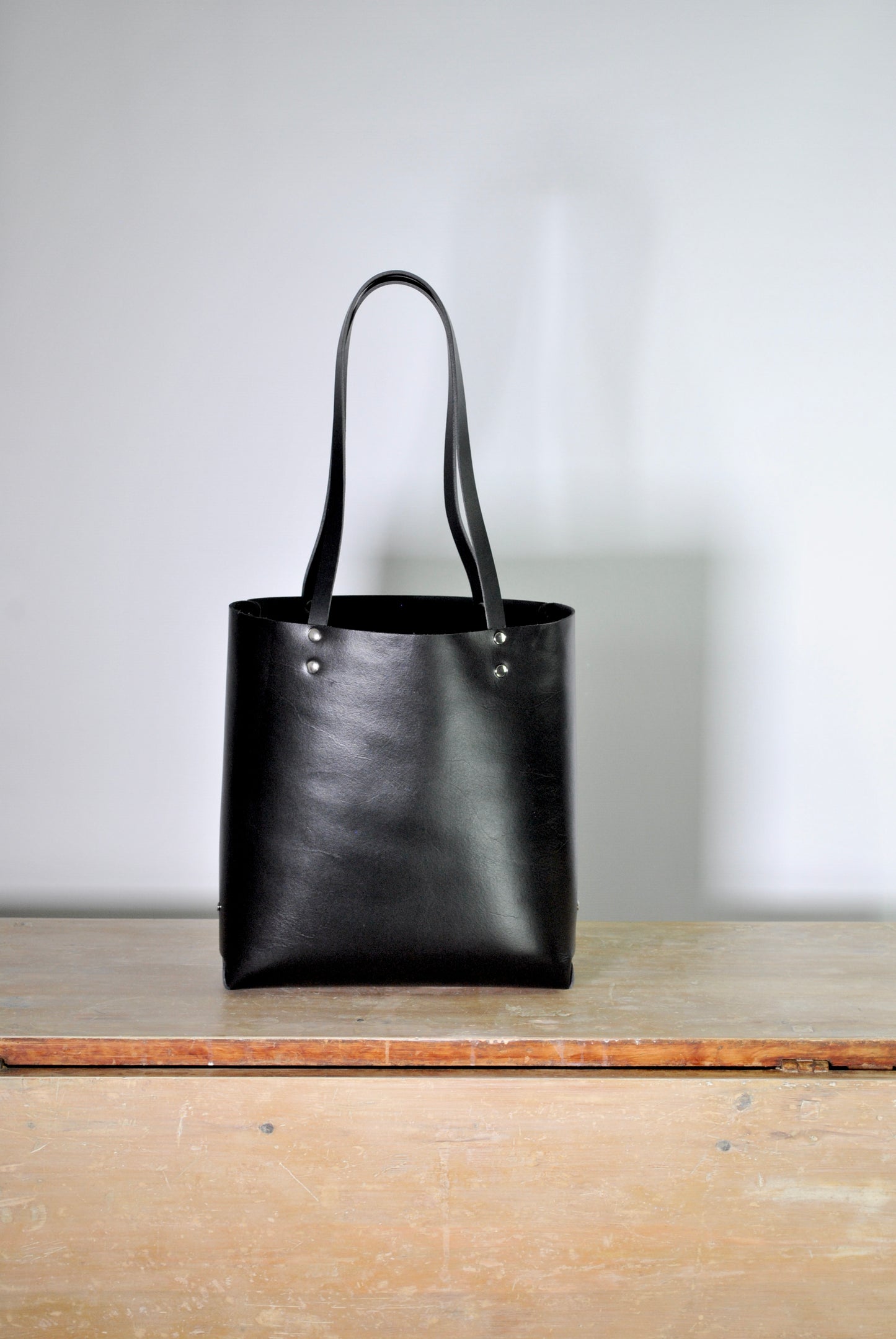 Leather Bear Tote Black Everyday Carry