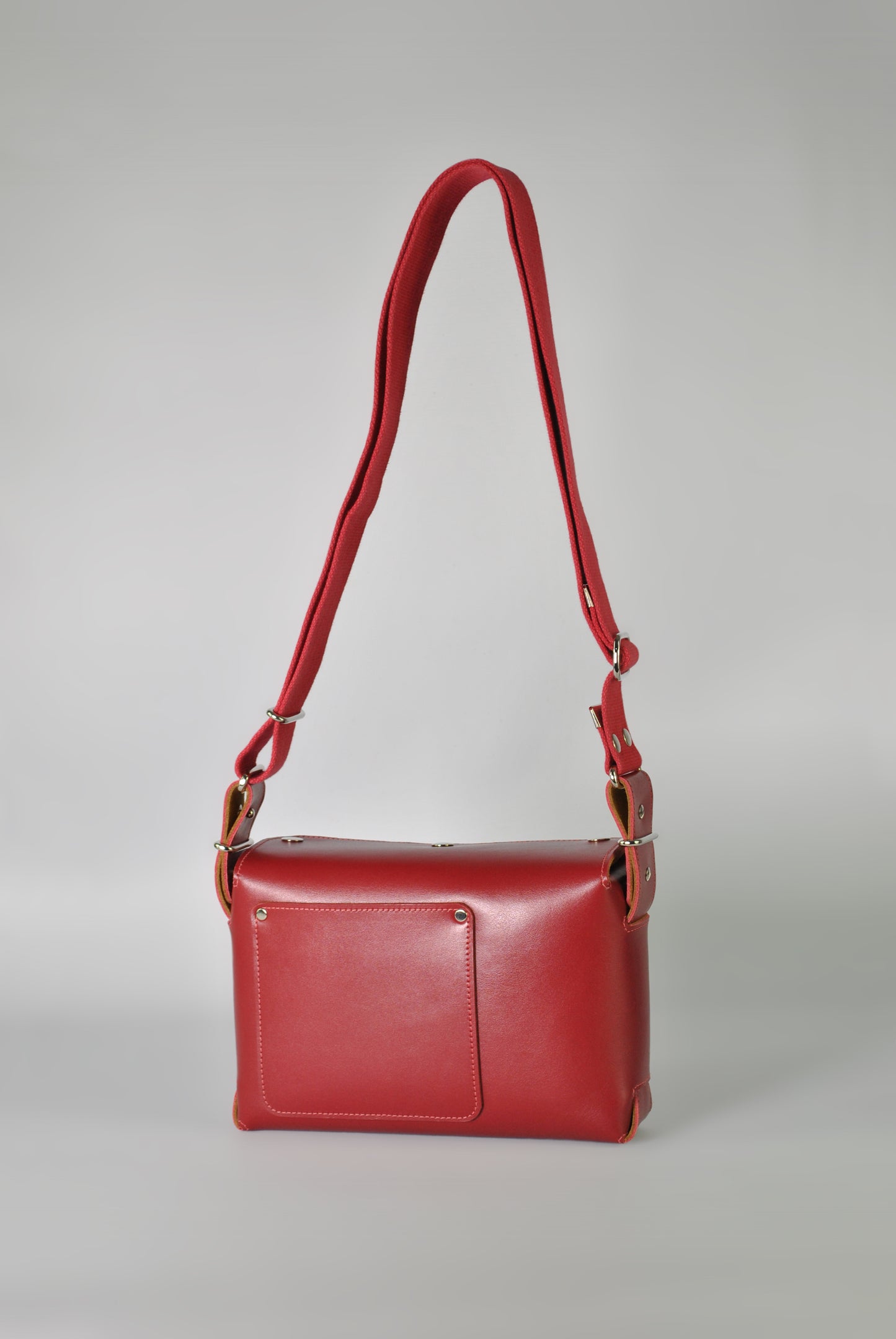 Classic Red Leather Fox Bag