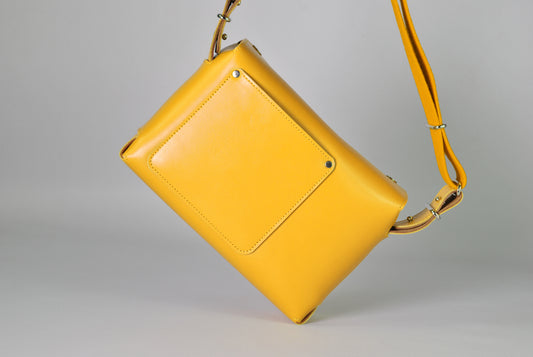 CLASSIC Yellow Leather Fox Bag